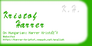 kristof harrer business card